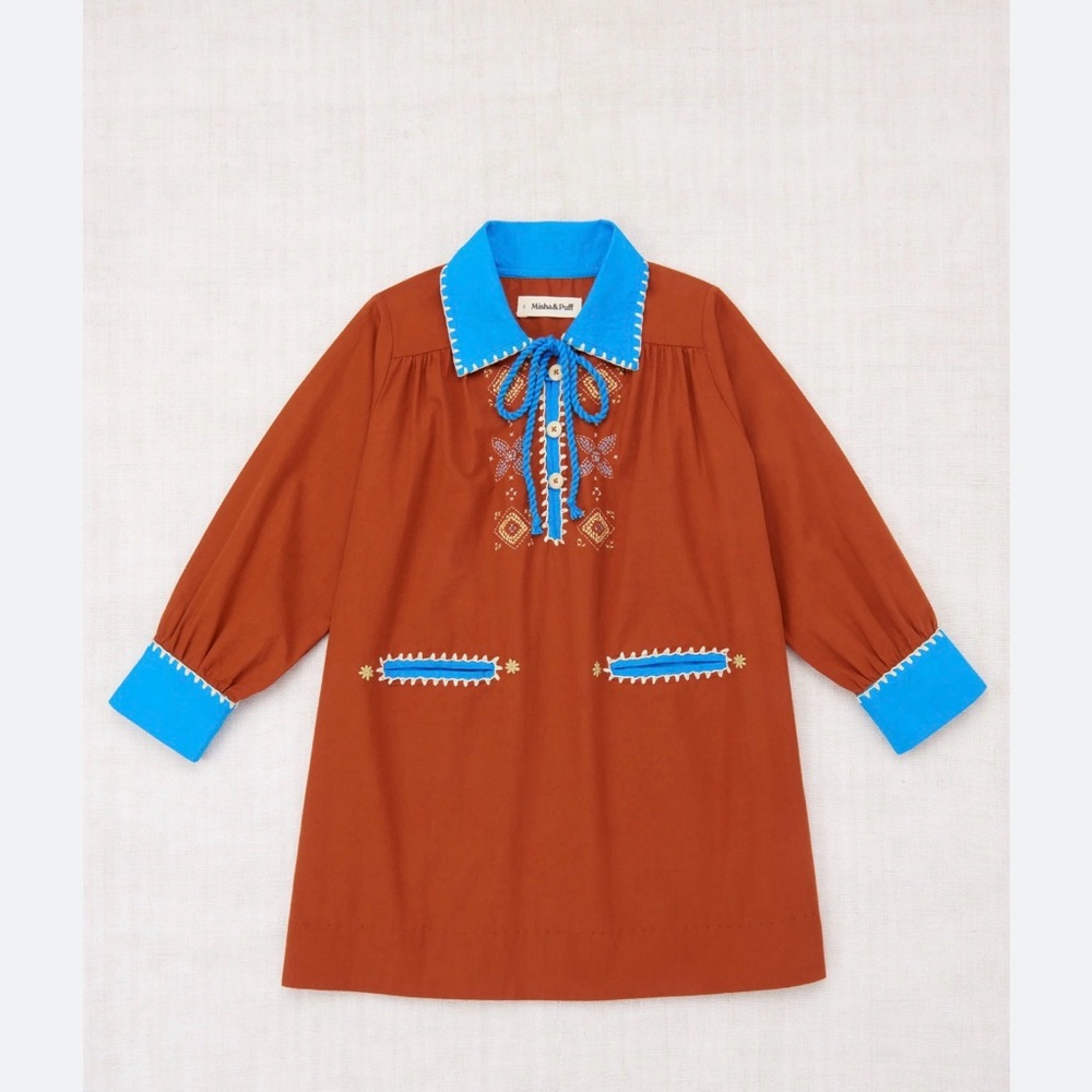 Misha & Puff Anita Dress Chili Spice Size 8y